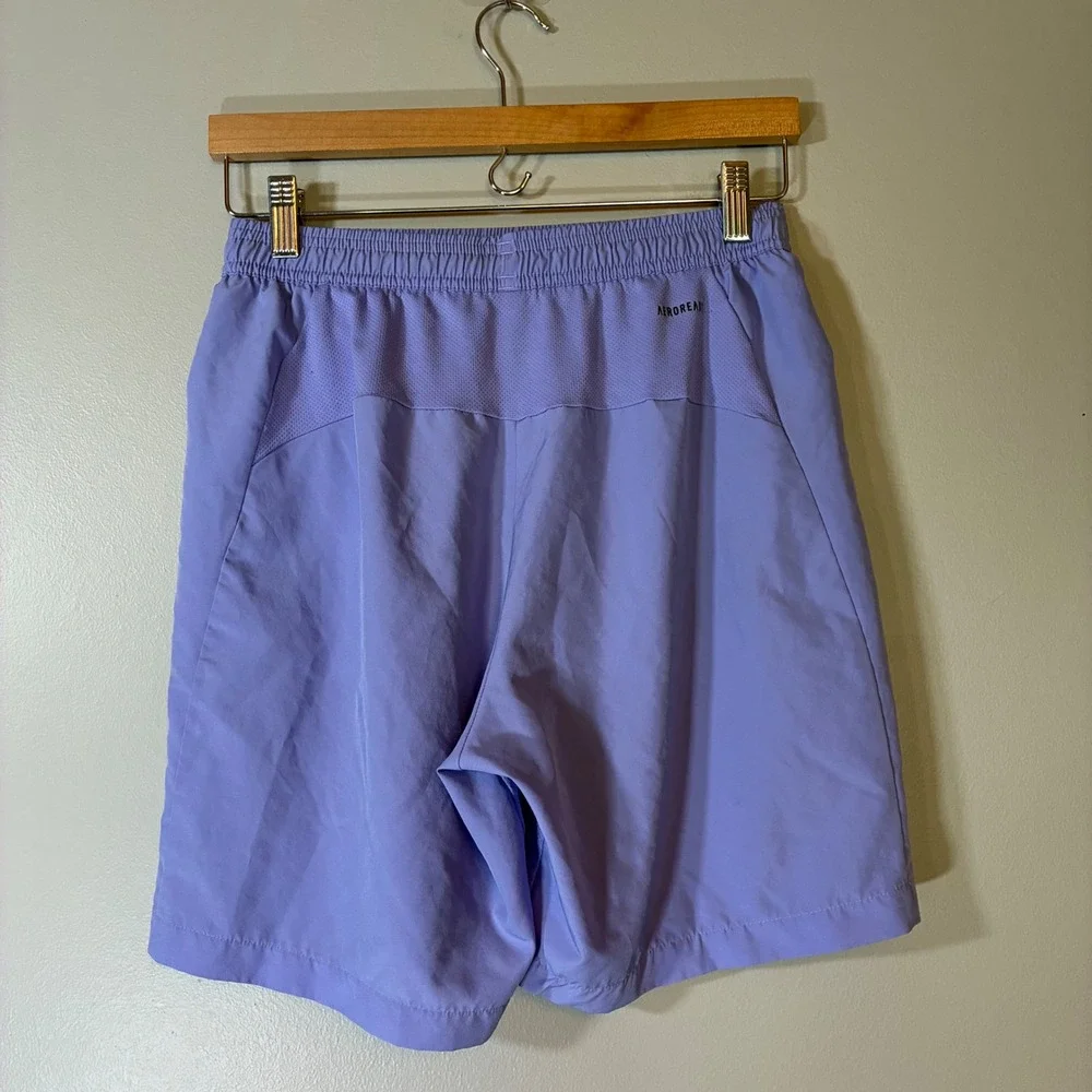 Adidas Mens Aeroready Primegreen Shorts Purple Lavender Zipper Pockets S